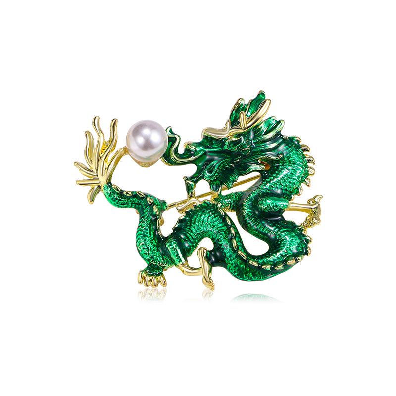 

Niche Creative Unisex Zodiac Dragon Brooch – новый китайский стиль High-End пиджак и костюмный аксессуар