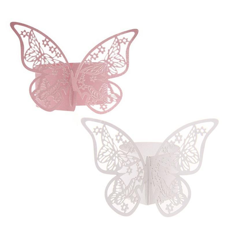 50Pcs Butterfly Napkin Ring Paper Holder Table Party Wedding Favors BanquetUTSG 50Pcs Butterfly Napkin Ring Paper Holder Table Party Wedding Favors BanquetUTSG