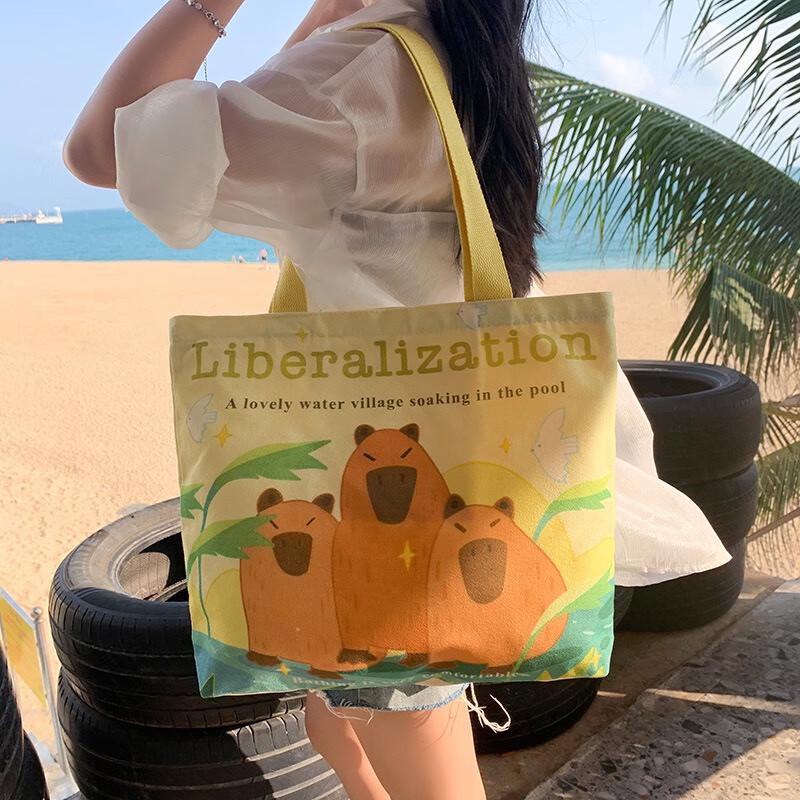 Fumaide Women s Cute Piglet Canvas Handbag Set (2-Pack)