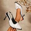 Post-2026 Empty Baotou Sandals Pointed Toe Colorblock High Heel Sandals