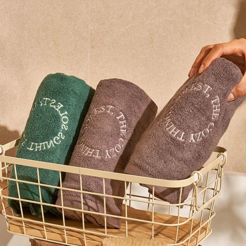 Solest [1-Blatt einfache Verpackung] Solest Baumwolle Bambusfaser Terrazzo Handtuch Akne antibakteriell 240g Hotelhandtuch