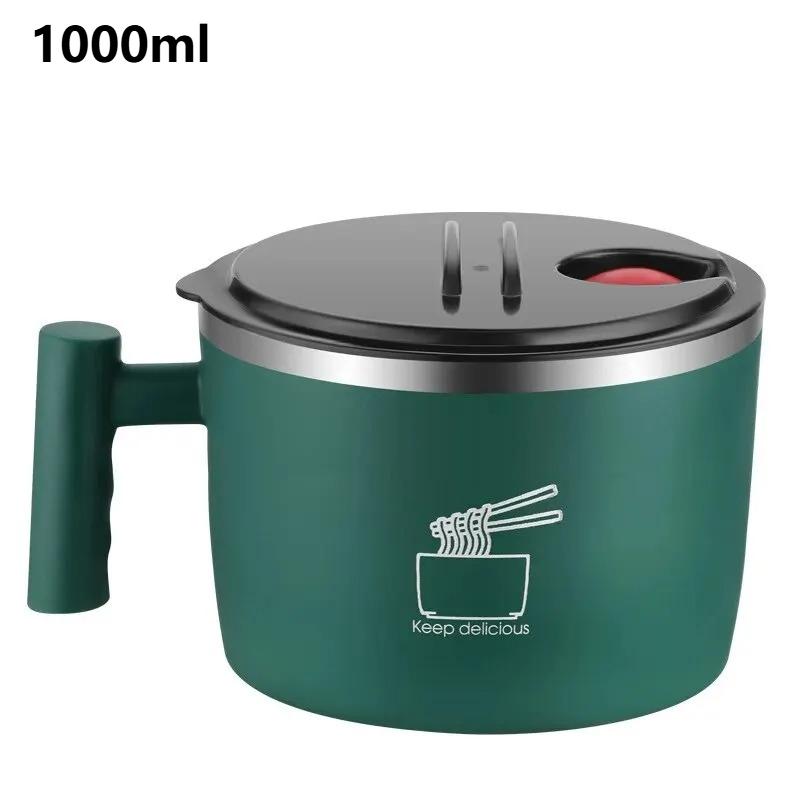 Portable Instant Noodle Bowl Multifunctional Soup Bowl Dormitory Office Available  Stainless Steel Insulated with Cover