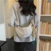 Colth Dumpling Bag Large Capacity Crossbody Bag Fashion Plaid Shoulder Bag  School