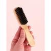 1 Piece, Mini Oil Comb And Hair Brush, Men's Oil Hair Beard Brush Wood Long Handle Beard Brush Bristles Cleaning Brush Hair Brush For Barber Salon