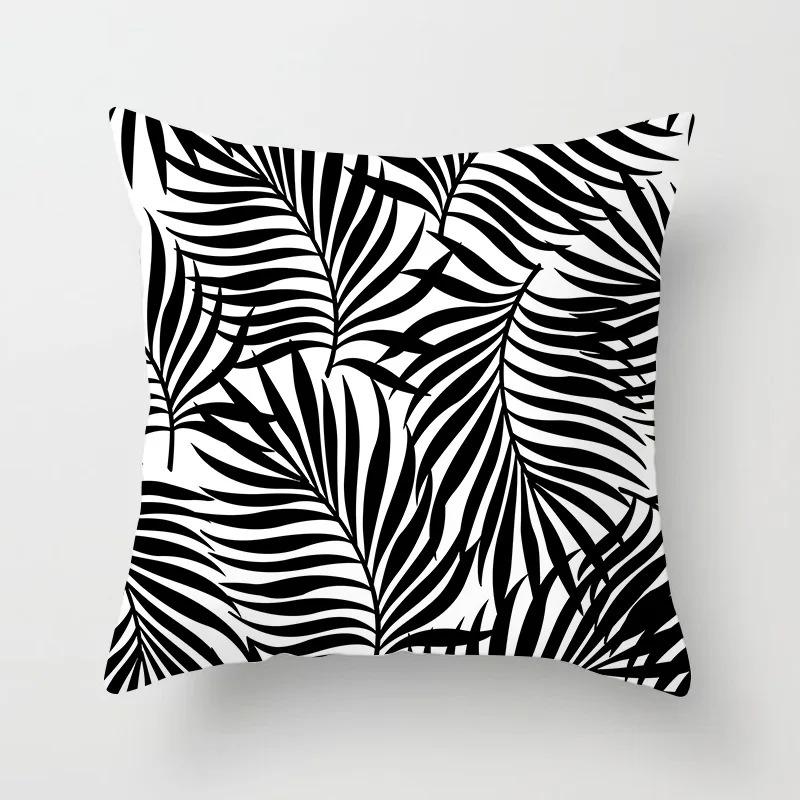 Simple Black and White Pattern Pillowcase Office Living Room Car Ornaments Home Pillowcase