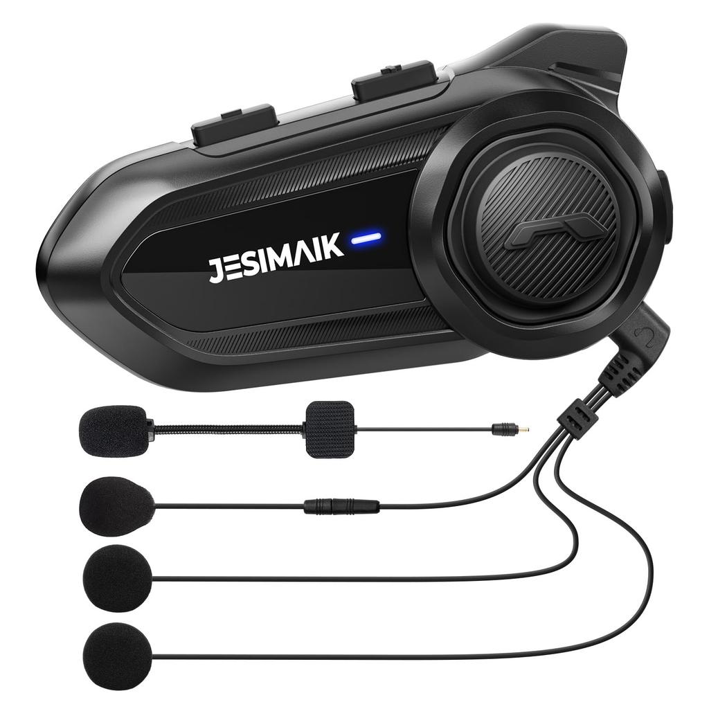 JESIMAIK R18Lite Motorcycle Simultaneous FM Music 4 Music 25 Hours of Continuous 7mm Comfortable HIFI Sound 1500m Communication Qualcomm IP67