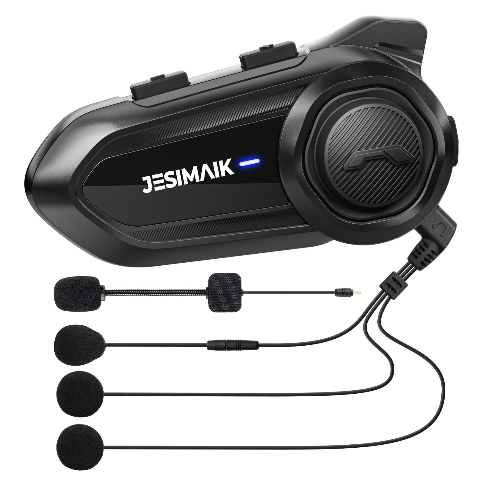 

JESIMAIK R18Lite Мотоциклетная одновременная FM-музыка 4 Музыка 25 часов непрерывной работы 7 мм Комфортный звук HIFI 1500 м Связь Qualcomm IP67 чёрный