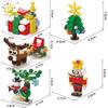 Non-Toxic Children Mini Christmas Tree Santa Claus Model Micro Bricks Building Block Diy Insect Animal Bricks Toys For Adult Gift
