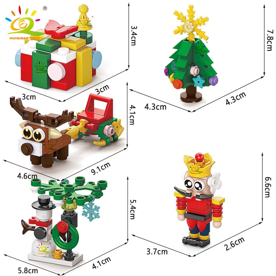 Non-Toxic Children Mini Christmas Tree Santa Claus Model Micro Bricks Building Block Diy Insect Animal Bricks Toys For Adult Gift