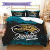 Jacksonville Jaguars Wzór Pościel Zestaw Kołdra Poszewka na Kołdrę Poszewka na Poduszkę Dekoracja Domu Prezent (1 * poszwa na kołdrę + 2 * poszewki na poduszki, bez rdzenia)