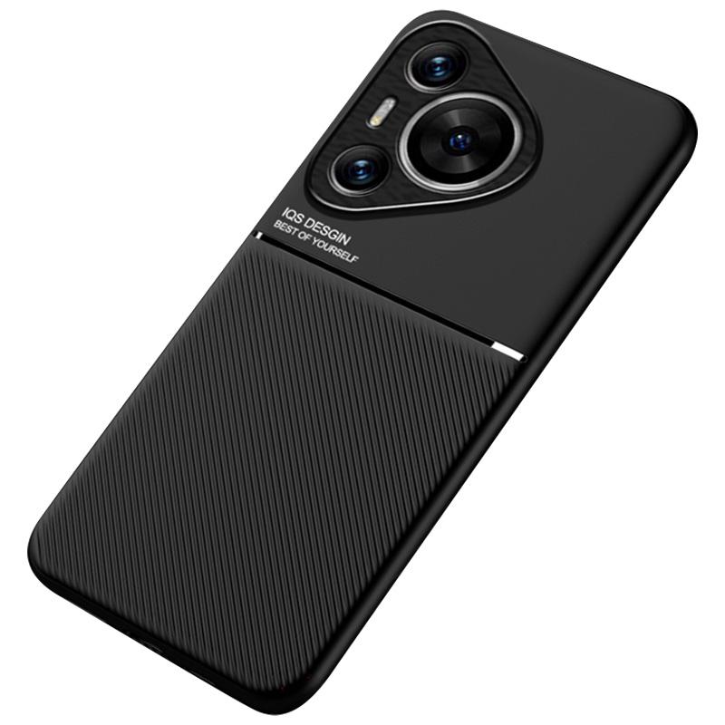 For Huawei Pura 70 Case PU Leather+PC+TPU Phone Cover Fits Magnetic Car Mount