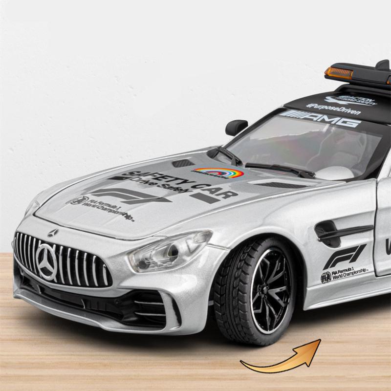 1/24 Benzs-GT GTR Legierung Sport Safety Car Modell Druckguss Metall Rennen Medizinische Rettungsfahrzeuge Automodell Sound Licht Kinder Spielzeug Geschenk