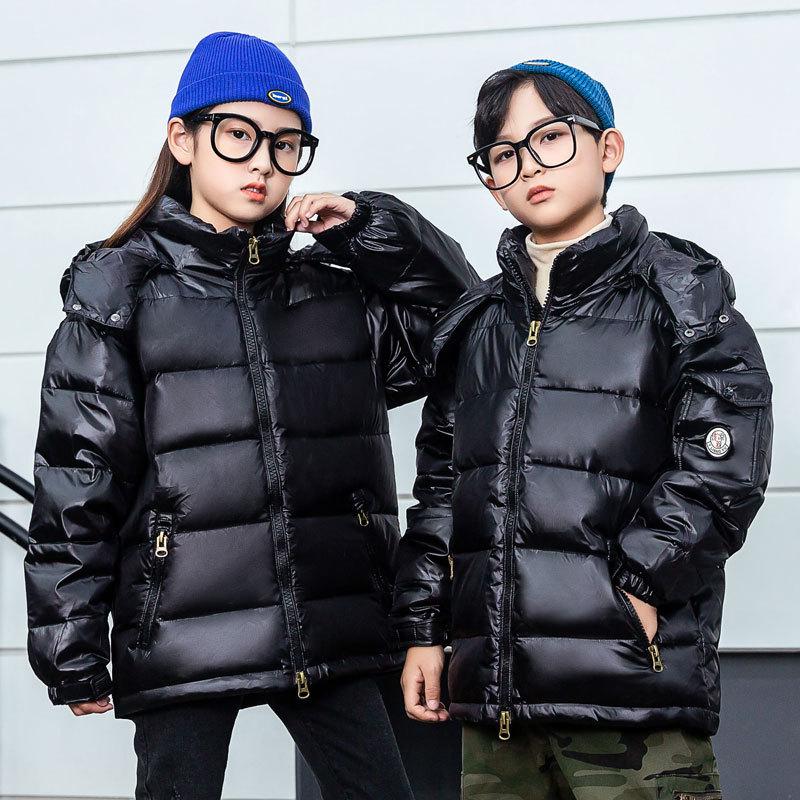 Unisex Winter Helle Daunenjacke: Super dick, kurz, warme weiße Entendaune