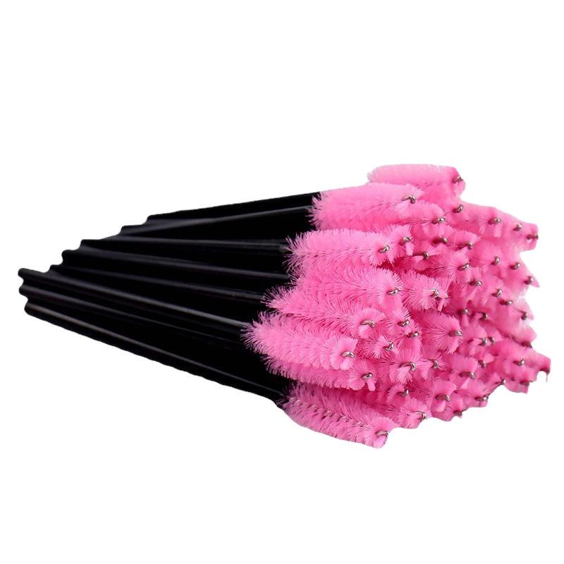 Color Spiral Disposable Eyelash & Eyebrow Brush - Portable Beauty Makeup Tool with Solid Crystal Design