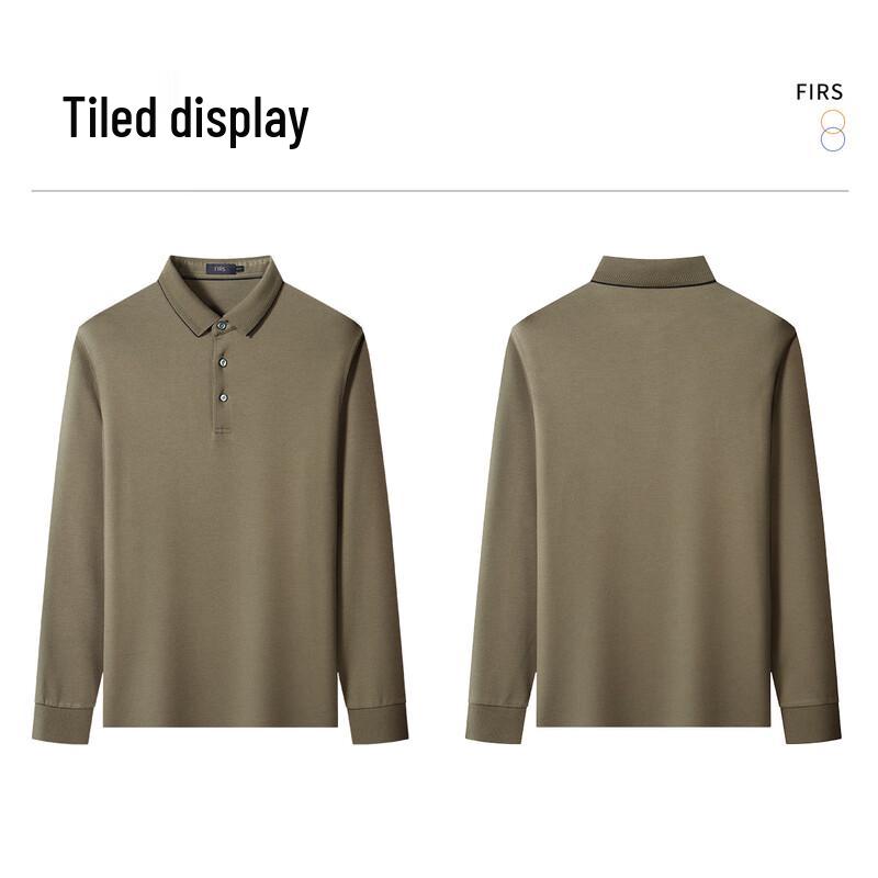 Shanshan Men's Wool Blend Warm Polo Long-sleeve T-Shirt