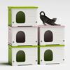 Plastic Cat House for Outdoor Indoor Use, Stackable Feral Cat Shelter Indoor Cat House Insulated Weatherproof Waterproof Elevated