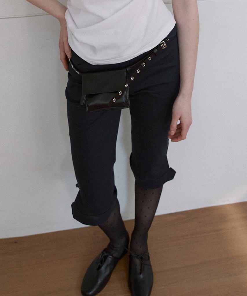 SIGREAT Stretch Snap Capri Pants_Navy