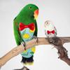 Parrot Diaper with Bowtie Cute Colorful Fruit Floral Cockatiel Pigeons Small Medium Large Pet Birds Flight Suit Clothes Washable