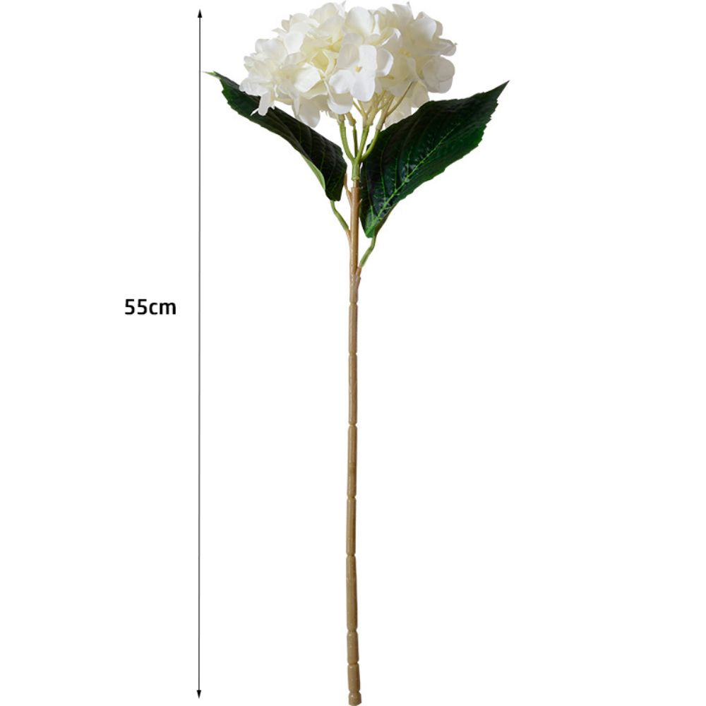 Wedding Garden 45CM Artificial Hydrangea Colorful With Leaves Fake Silk Flowers Realistic Blue Flower Bouquet