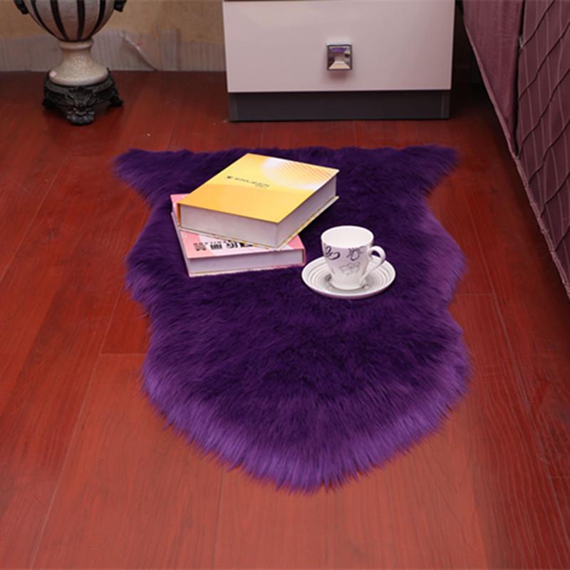 Imitation Australian Wool Plush Carpet Sofa Cushion & Bay Window Mat