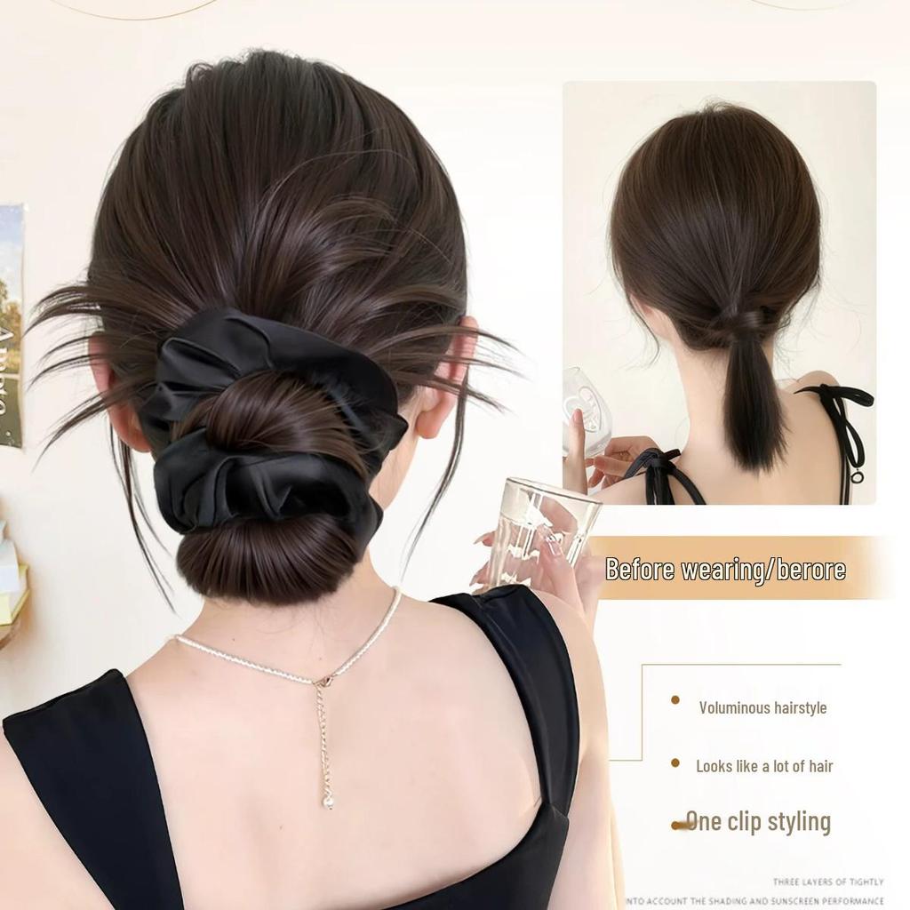 Women's Natural-Look Hair Bun Claw Clip - Lazy Low Bun Styling Tool