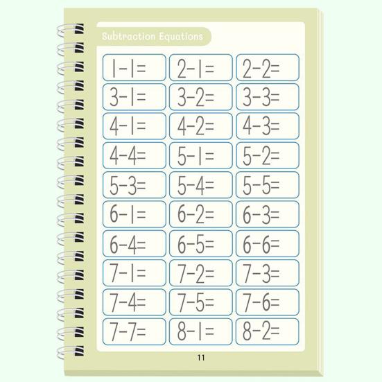 Suddies Trace Grooved Writing Practice Tracetrek Workbook Reusable Grooved Handwriting Workbook Number Letter Tracing Book for Kids Learning