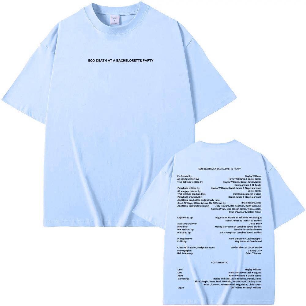 EGO DEATH AT A BACHELORETTE PARTY T-Shirt Hayley Williams 2026 NEW TEE Fashion High Quality Graphic Printing Clothes 100%cotton