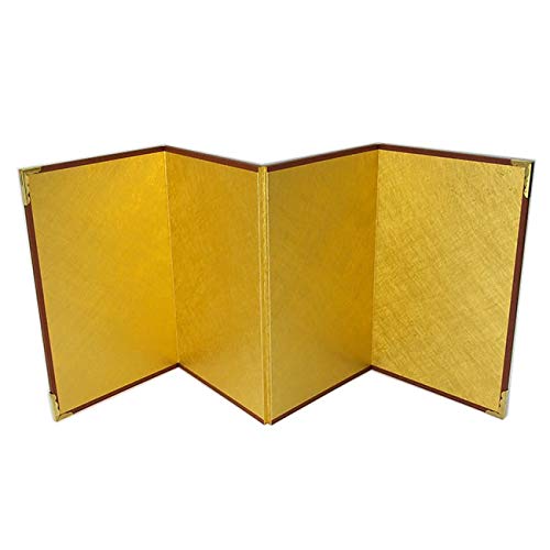 

Miniature gold folding screen, 4 panels, large size, 205 x 520 mm
