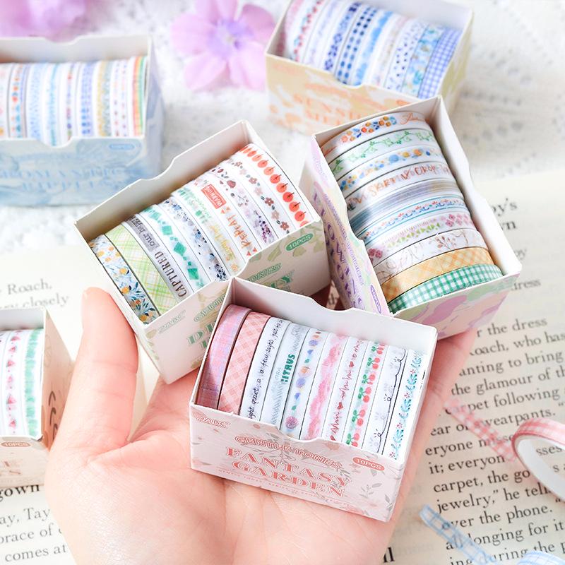 Yuezhen Pastellrand Washi Tape - Niedliches grenzüberschreitendes Journal-Aufkleberband