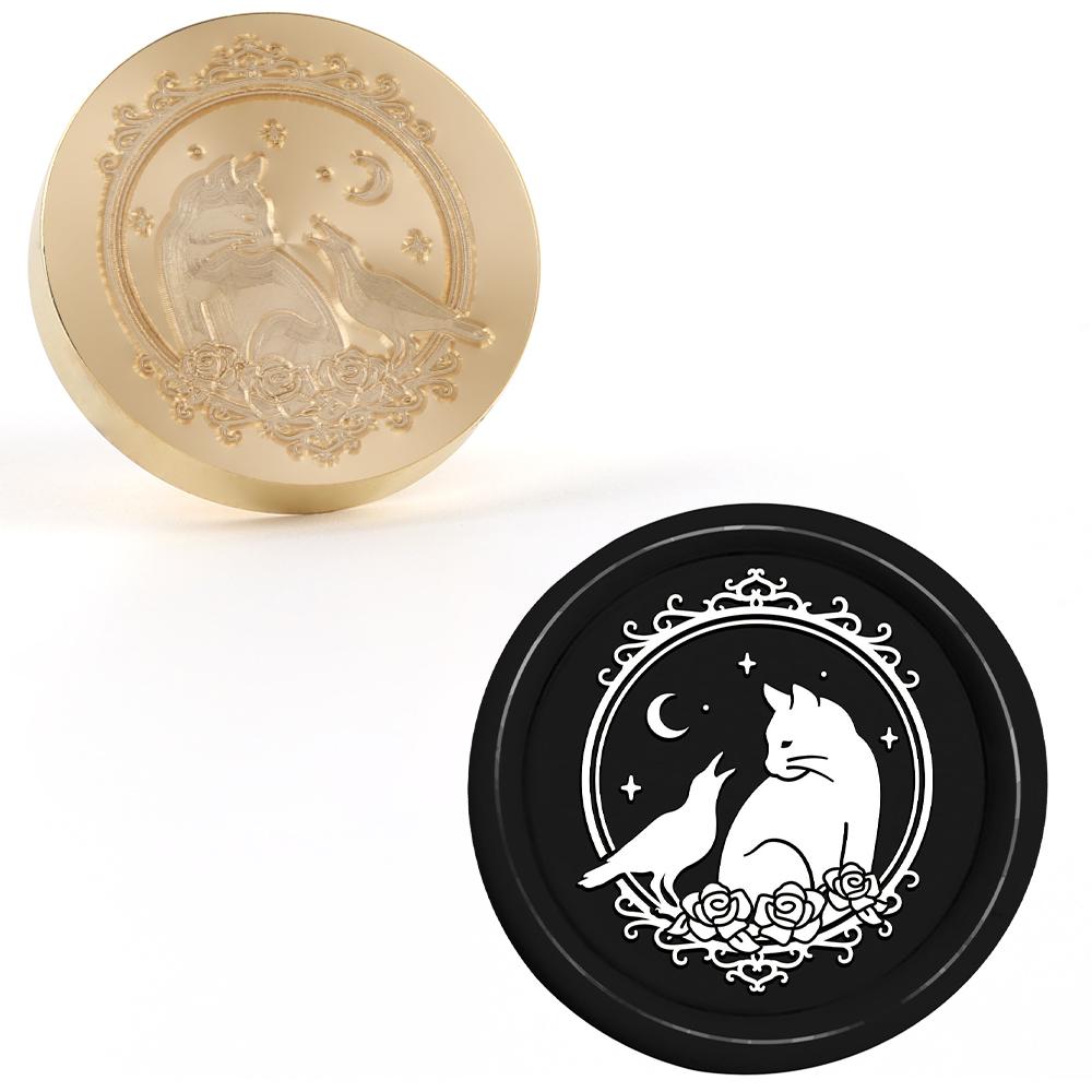 New Cats Series Wax Seal Stamps Wax Sealing Stamps 25mm Removable Brass Head For Decorating Envelopes Notebooks Greeting Cards