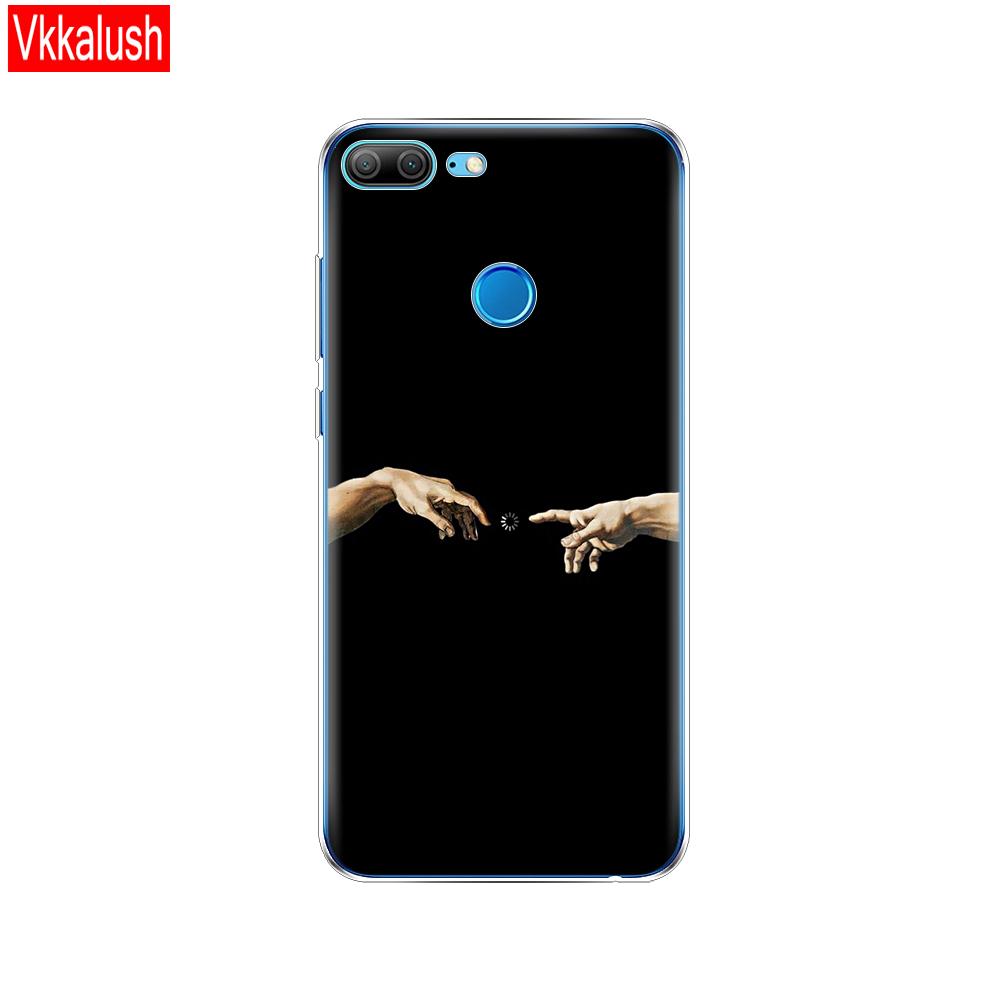 Hülle Handyhülle für Huawei Honor 9 Lite weiches TPU Silikon Rückseite 360 Vollschutz Druck transparent Coque Shell