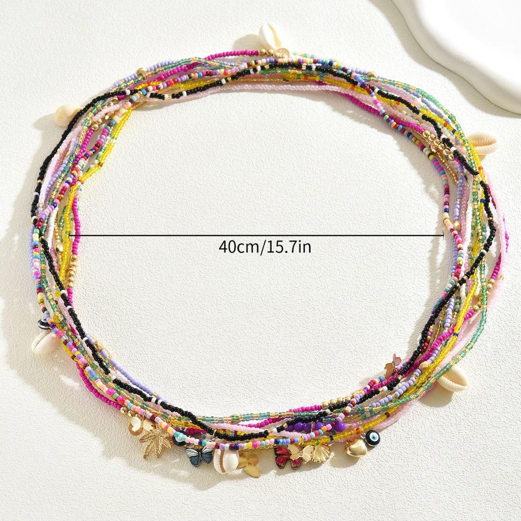Minimalist Fashion OL Women's Bracelet Set Personality Multi-layer Woven Shell Niche Design Long Bracelet for Women