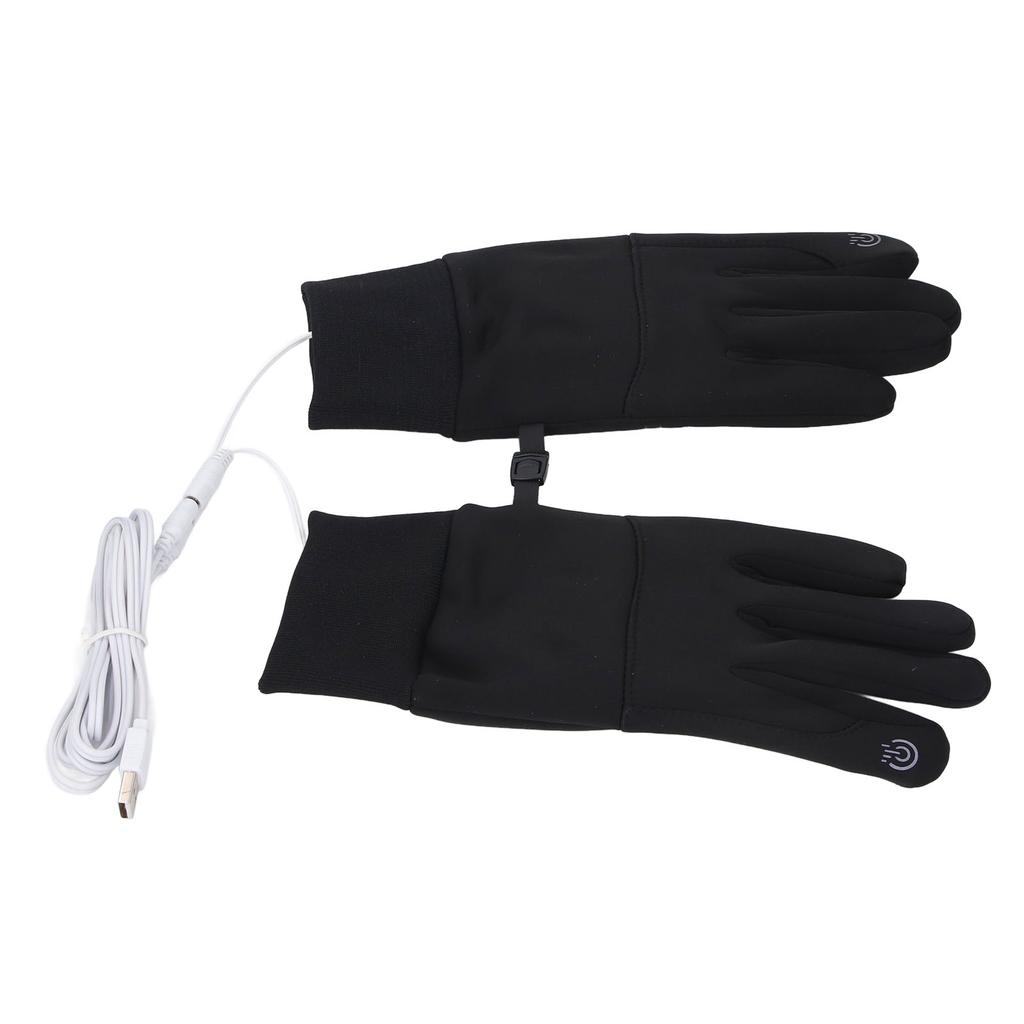 USB Heated Gloves Touchscreen Anti Slip Water Resistant Wind Proof Electric Winter Gloves for Man Woman
