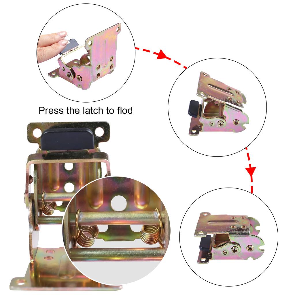 Folding Bracket 0° 90° 180° Iron Folding Lock Extension Table Chair Bed Leg Foldable Support Brackets Hinge Self Lock Hinges