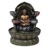 Sittande Gautam Buddha Inomhus 4-stegs Vattenfontän med LED-lampor för Kontor, Heminredning