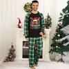 Christmas Print Family Matching Pajama Set, Round Neck Long Sleeve Top and Pants Loungewear