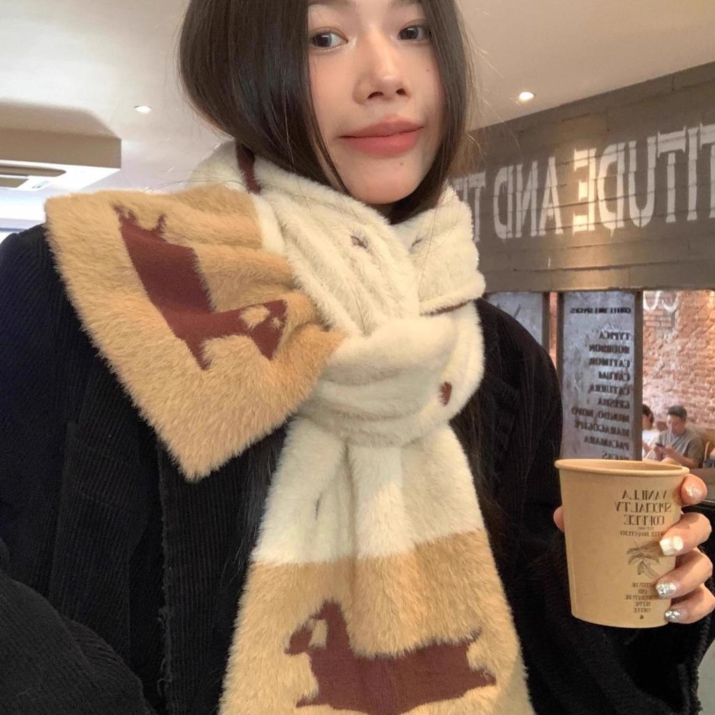 Neuer Süßer Winter-Schal Warm Koreanischer Stil Vielseitig für Herbst und Winter. Verdickter High-End-Schal