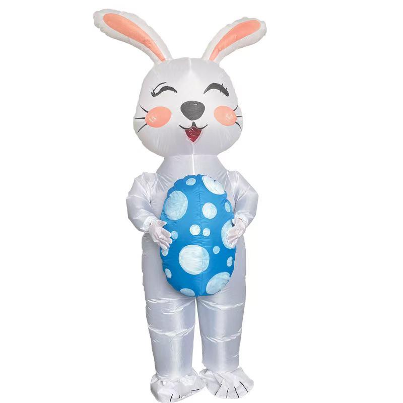 Lop-Eared Rabbit Inflatable Suit with Patch Sunglasses - Holiday Party Costume