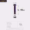 S-Parts Titanium Alloy M8 Special Bicycle Screws, Shock Absorber Screws, Multi-Color Bicycle Accessories Screws