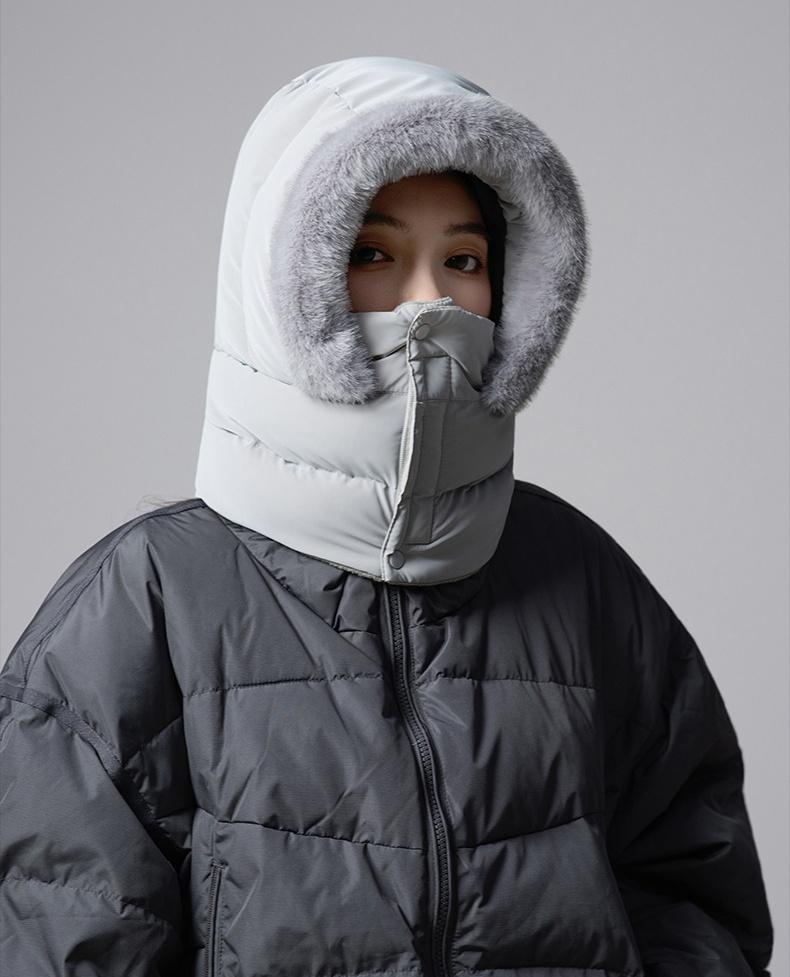 Winter Women's Outdoor Thermal Windproof Hooded Face Mask Neck Warmer Ski Beanie Solid Colour Versatile Balaclava