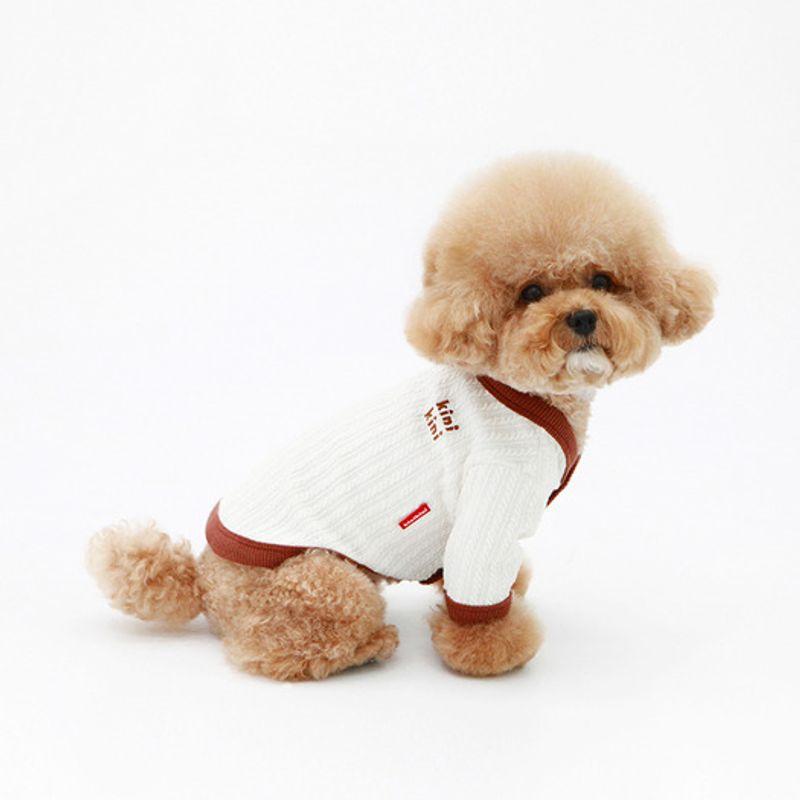 KINIKINI KINI TWISTED LOGO CARDIGAN-IVORY (Cardigan)