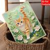 Frameless DIY Pearl Bead Painting Kit Orange Cat Pattern Creative Relaxing Craft Canvas Home Decor Adult Gift