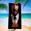Classic Movie John Wick Microfiber Printed Beach Towel Mountain Climbing Yoga Beach Swimming Running Absorbent Soft Towel