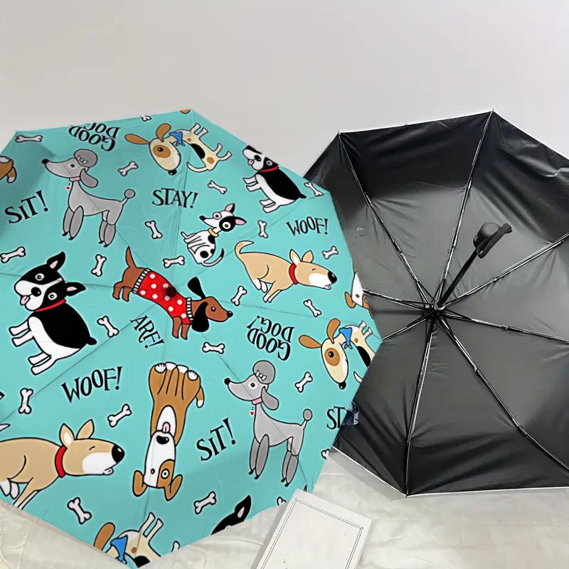 1PC Doggy Sit Umbrella-8-Rib Reinforced, Automatic Open, Lightweight & Durable, Cute Fashion Accessory for Outdoor-A1260