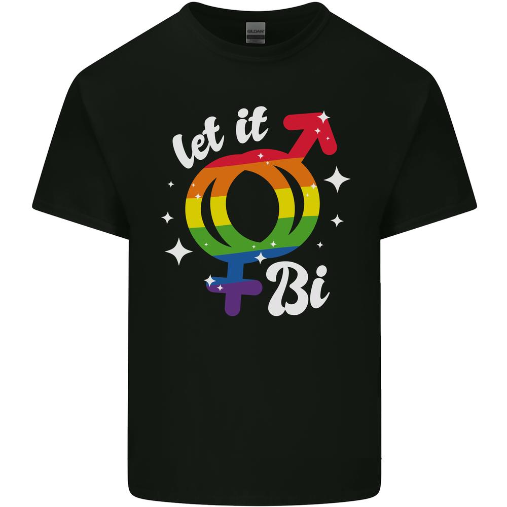 

26 Let It Bi LGBT Gay Pride Awareness Mens Cotton T-Shirt Tee Top Unisex T-Shirt XXXXL
