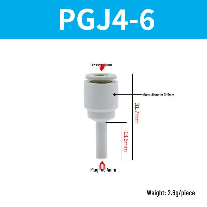 Elbow Pipe Plug Reducer Bush PGJ6-4 8-6 12-6 16-10 Blue-Black-White Male-Female