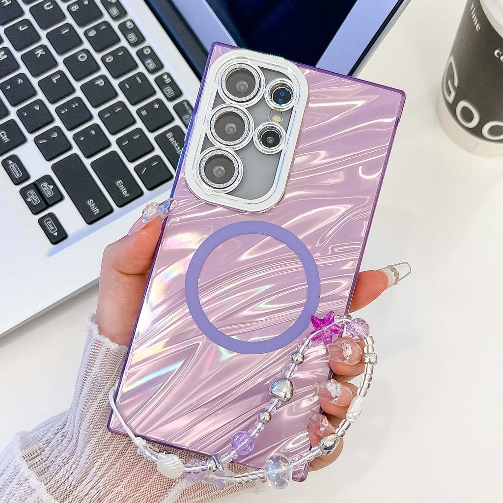 IMD collection laser tinfoil pattern suitable for Samsung S25Ultra mobile phone case s24FE wrinkle pattern A16 lens film