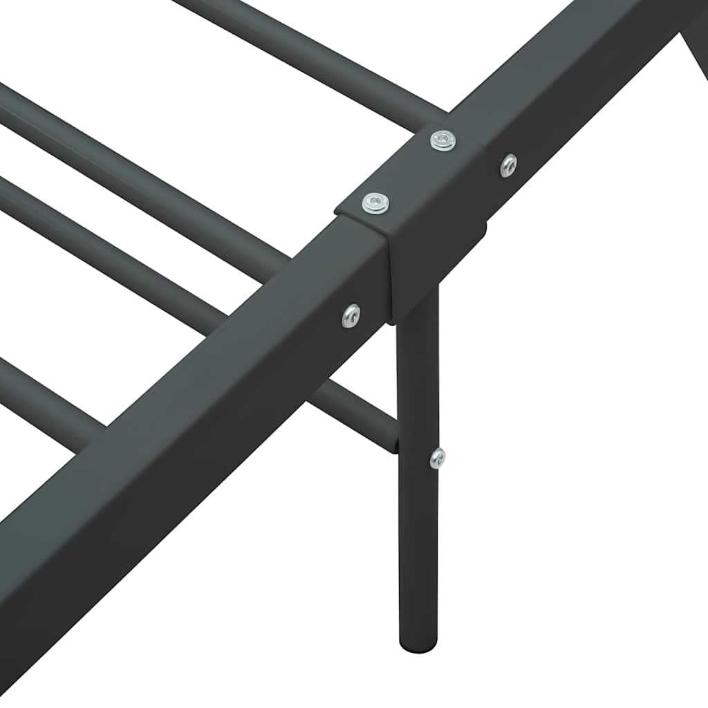 Bed Frame Gray Metal 160*200 Cm