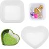 Square Heart Silicone Mold Reusable Flexible DIY Craft Mold for Resin Jewelry Making Candle Plaster Cement Gift Storage Box Tray