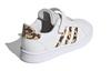 adidas Neo GRAND COURT Synthetic Leather Abrasion Resistant Low Top Kids' Skateboarding Shoes White Leopard Print FZ3516